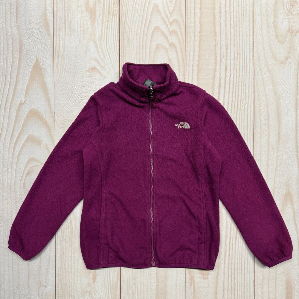 The North Face Girls Medium (10/12) Fleece Full Zip Jacket Purple